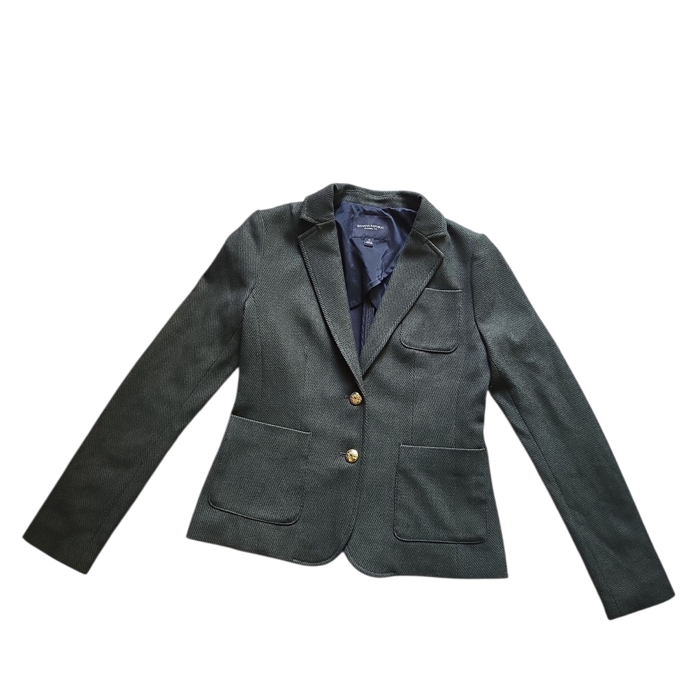 Banana Republic Women’s Green Blazer‎ Size 0 – Classic Workwear Jacket Academia